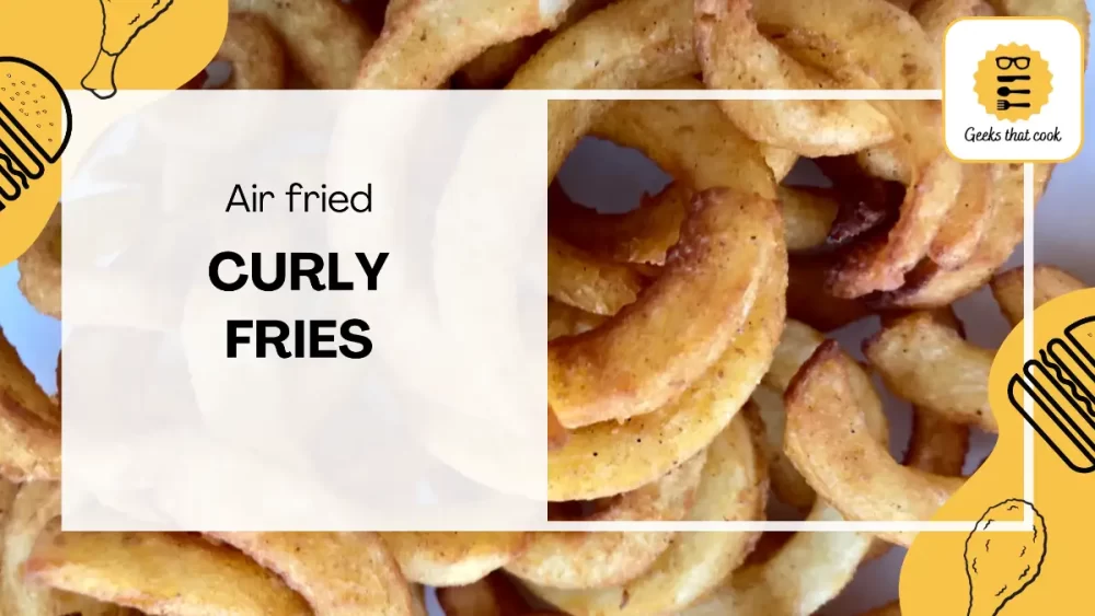 Air Fried Frozen Curly Fries Feature